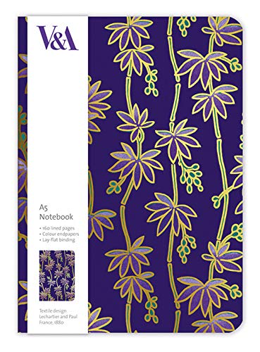 V&A Notizbuch, A5, Bambus, Violett von Museums & Galleries