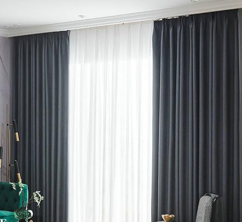 Musihy Blickdichte Vorhänge Grau, Einfarbige Verdunkelungsvorhänge für Schlafzimmer, Grau, 137 x 244 cm Musihy Blickdichte Vorhänge Grau, Einfarbige Verdunkelungsvorhänge für Schlafzimmer, Grau, 137 x 244 cm von Musihy