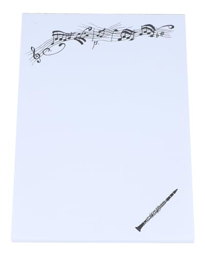 Musikboutique Notizblock DIN A6 mit Noten & Instrumenten (Klarinette) von Musikboutique