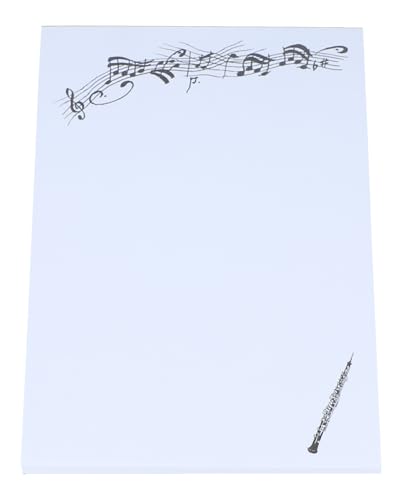 Musikboutique Notizblock DIN A6 mit Noten & Instrumenten (Oboe) von Musikboutique