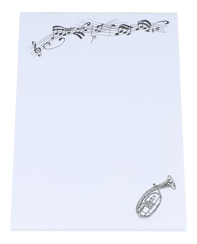 Musikboutique Notizblock DIN A6 mit Noten & Instrumenten (Tenorhorn) von Musikboutique