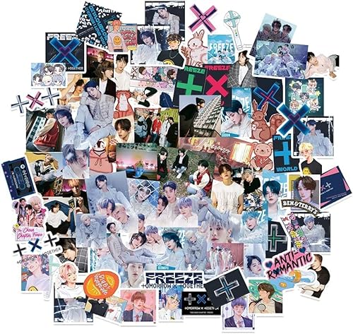 93 Stück Kpop TXT Sticker TXT Sticker TXT The Chaos Chapter: Freeze Album Pack Anime TXT Cartoon Aufkleber Small Kpop Set TXT für Fans von Musolaree