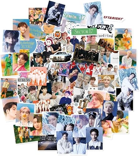 Kpop Seventeen Aufkleber 92 Stück Seventeen Aufkleber Seventeen SECTOR17 Album selbstklebend Poster Kpop Sticker Set Seventeen Dekoration für Fans Geschenk Mädchen von Musolaree