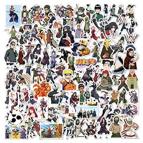 Musolaree 100 Stück Aufkleber Naruto Sticker Anime Graffiti Wasserdicht für Laptop Auto Stoßfänger Helm Fahrrad Telefon Pad (B) von Musolaree