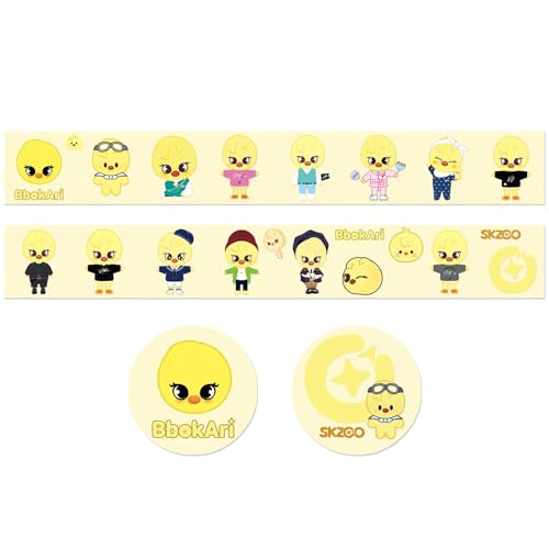 Musolera SKZOO Washi Tape STRAY KIDS ATE Klebeband Papier Dekoratives Masking Tape DIY für Craft Verpackung Scrapbooking Handwerk (BbokAri) von Musolera