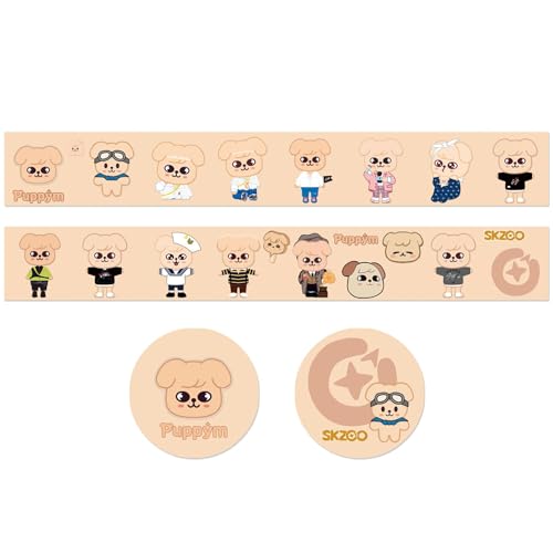 Musolera SKZOO Washi Tape STRAY KIDS ATE Klebeband Papier Dekoratives Masking Tape DIY für Craft Verpackung Scrapbooking Handwerk (Puppym) von Musolera