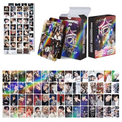 Stray Kids Cards Aufkleber Stray Kids HOP Photocard, 60 Karten, 64 Sticker, Mini-Fotoposter, Mini-Fotoposter, Karte für Fans (HOP6) von Musolera