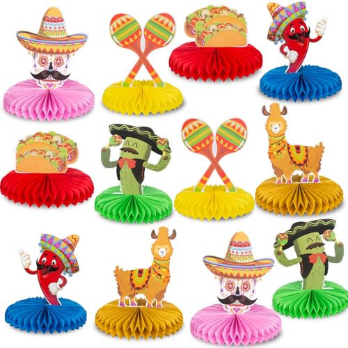 Muswarm Cinco de Mayo Party-Dekorationsset, Mexiko, Fiesta, bunte Waben, Tischdekoration, Zubehör für mexikanisches Thema, Geburtstag, 12-teilig Muswarm Cinco de Mayo Party-Dekorationsset, Mexiko, Fiesta, bunte Waben, Tischdekoration, Zubehör für mexikanisches Thema, Geburtstag, 12-teilig von Muswarm