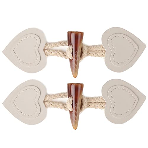 2 Paar Knebelknöpfe Aus Pu-Leder, Horn, Knebelverschlüsse, Dufflecoat-Verschluss, Kordel, Strickjacke, Verschlüsse, Verschluss Für Kleidung, DIY-Dekoration 2 Paar Knebelknöpfe Aus Pu-Leder, Horn, Knebelverschlüsse, Dufflecoat-Verschluss, Kordel, Strickjacke, Verschlüsse, Verschluss Für Kleidung, DIY-Dekoration von Muteitt