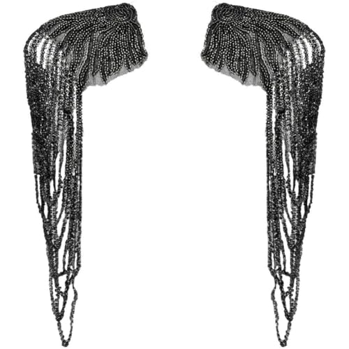 2 Stück Quaste Schulter Epaulette Epaulet Perlen Schulterbretter Abzeichen Punk Schulter Schmuck Epauletten Für Männer Und Frauen Uniform Zubehör von Muteitt