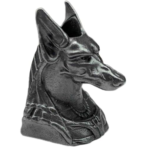 Altes Ägypten Todesgott Anubis Kopf Messing Messerperlen DIY Paracord Perlen Messer Lanyard Perlen Anhänger Für Schlüsselanhänger Schmuck DIY Zubehör von Muteitt