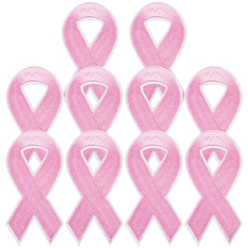 Muteitt 10 Stück Rosa Schleife, Brustkrebs-bewusstsein, Bestickte Aufnäher Zum Aufbügeln, Zum Aufnähen, Reparatur-Applikation, DIY-bastelzubehör Für Kleidung, Rucksack, Hut Muteitt 10 Stück Rosa Schleife, Brustkrebs-bewusstsein, Bestickte Aufnäher Zum Aufbügeln, Zum Aufnähen, Reparatur-Applikation, DIY-bastelzubehör Für Kleidung, Rucksack, Hut von Muteitt