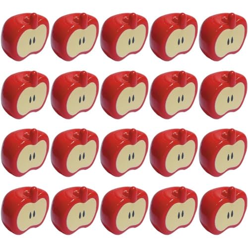 Muteitt 20 Stück Handgefertigte Äpfel-perlen, Äpfel, Scheibenform, Lose Perlen, Obst-Thema, Abstandsperlen Für Selbstgemachte Armbänder, Halsketten, Ohrringe, Charm-schmuckherstellung von Muteitt