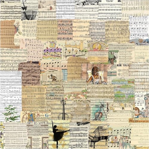 Muteitt 50 Stück Vintage-notenaufkleber, Musiksymbol, Notenblätter, Aufkleber, Abziehbilder Für Scrapbooking, Bastelalbum, Papierbasteln Muteitt 50 Stück Vintage-notenaufkleber, Musiksymbol, Notenblätter, Aufkleber, Abziehbilder Für Scrapbooking, Bastelalbum, Papierbasteln von Muteitt