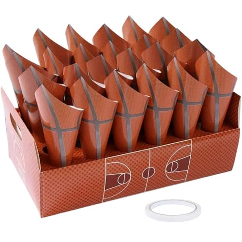 Muteitt Konfetti-tütenhalter-Box-Set Aus Papier Sportmotiven, Basketball-Popcorn-Halter, Süßigkeiten-konfetti-tütenständer-Box Für Geburtstage, Filmabende, Party-Events Muteitt Konfetti-tütenhalter-Box-Set Aus Papier Sportmotiven, Basketball-Popcorn-Halter, Süßigkeiten-konfetti-tütenständer-Box Für Geburtstage, Filmabende, Party-Events von Muteitt