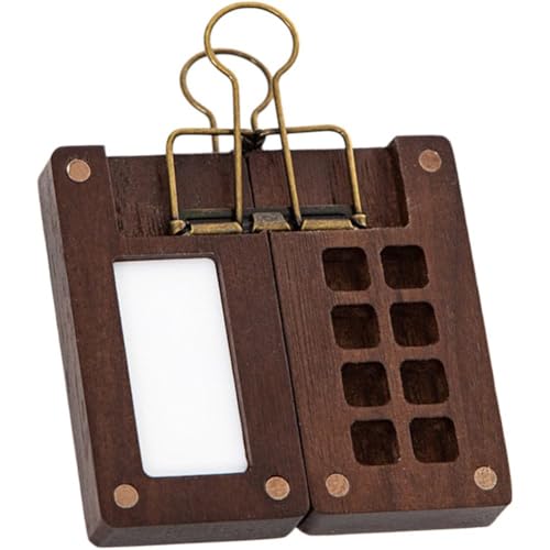 Muteitt Tragbare Skizzenbuch-Palette, 8 Fächer, Holz-aquarellpalette Clip, Reise-farbkasten, Kunstmalzubehör Für Wasserfarben, Acrylfarben Muteitt Tragbare Skizzenbuch-Palette, 8 Fächer, Holz-aquarellpalette Clip, Reise-farbkasten, Kunstmalzubehör Für Wasserfarben, Acrylfarben von Muteitt