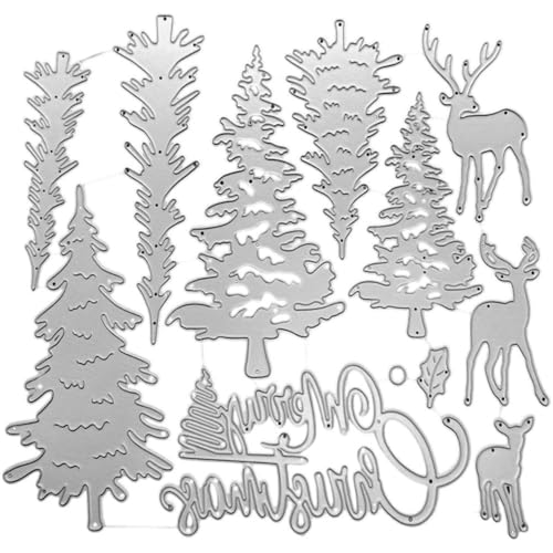 Muteitt Weihnachts-Metall-stanzform, Weihnachtsbaum, Elch, Stanzungen Für DIY-Scrapbooking, Fotoalbum, Papierbasteln, Kartenherstellung, Dekoration Muteitt Weihnachts-Metall-stanzform, Weihnachtsbaum, Elch, Stanzungen Für DIY-Scrapbooking, Fotoalbum, Papierbasteln, Kartenherstellung, Dekoration von Muteitt