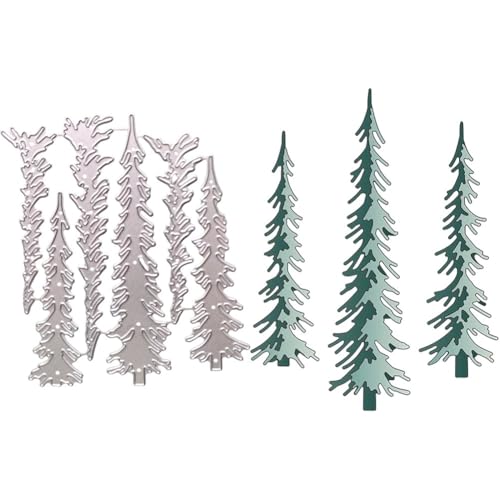 Muteitt Weihnachtsbäume-stanzformen Für DIY-Scrapbooking, Metall-weihnachtsbäume, Stanzungen, Prägeschablonen, Vorlage Für Kartenherstellung, Album, Basteldekor von Muteitt