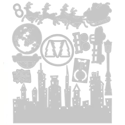 Muteitt Weihnachtsstanzformen, Metall-stanzformen, Weihnachts-stanzschablonen Für Weihnachten, Scrapbooking, Album, Karte, DIY, Bastelbedarf von Muteitt