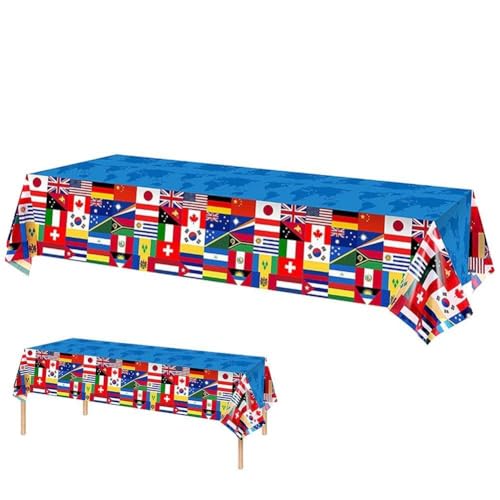 Tischdecke Internationaler Flagge, Weltflagge, Party-tischdecke, Dekorationen, Tischdecke, Geburtstagsfeier, Dekoration, Zubehör, Gastgeschenke Für Drinnen Und Draußen Tischdecke Internationaler Flagge, Weltflagge, Party-tischdecke, Dekorationen, Tischdecke, Geburtstagsfeier, Dekoration, Zubehör, Gastgeschenke Für Drinnen Und Draußen von Muteitt