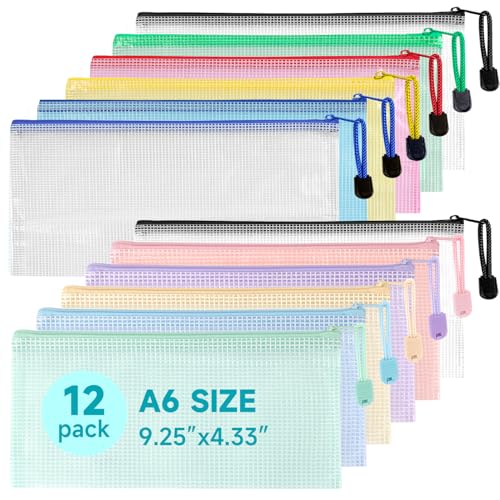 Mutsitaz 12 Stück Dokumententasche mit Reißverschluss A6, Wasserdichter Dokumentenbeutel A6 für Dokumente, Quittung, Papier, Schule, Prüfungsblatt, Kosmetik, Reise, 11 Farben… Mutsitaz 12 Stück Dokumententasche mit Reißverschluss A6, Wasserdichter Dokumentenbeutel A6 für Dokumente, Quittung, Papier, Schule, Prüfungsblatt, Kosmetik, Reise, 11 Farben… von Mutsitaz