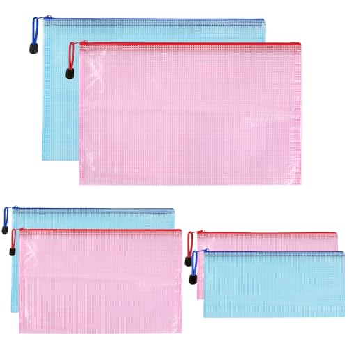 Mutsitaz 6 Stück Dokumententasche mit Reißverschluss A4+A5+A6, Wasserdichter Dokumentenbeutel für Dokumente, Quittung, Papier, Schule, Prüfungsblatt, Kosmetik, Reise, 2 Farben Mutsitaz 6 Stück Dokumententasche mit Reißverschluss A4+A5+A6, Wasserdichter Dokumentenbeutel für Dokumente, Quittung, Papier, Schule, Prüfungsblatt, Kosmetik, Reise, 2 Farben von Mutsitaz