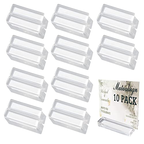Mutualsign Acryl-Tischkartenhalter, 10 Stück, transparenter Acryl-Ständer mit Kartenschlitz für Nachrichten, Namen, Menü, Zahlen Mutualsign Acryl-Tischkartenhalter, 10 Stück, transparenter Acryl-Ständer mit Kartenschlitz für Nachrichten, Namen, Menü, Zahlen von Mutualsign