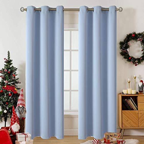 Vorhänge Wohnzimmer, Vorhang Wohnzimmer Modern, Blickdicht Thermo Schalldämmend, für Schlafzimmer Kinderzimmer Wohnzimmer, H 125 x B 100cm, Hellblau Vorhänge Wohnzimmer, Vorhang Wohnzimmer Modern, Blickdicht Thermo Schalldämmend, für Schlafzimmer Kinderzimmer Wohnzimmer, H 125 x B 100cm, Hellblau von Muutos