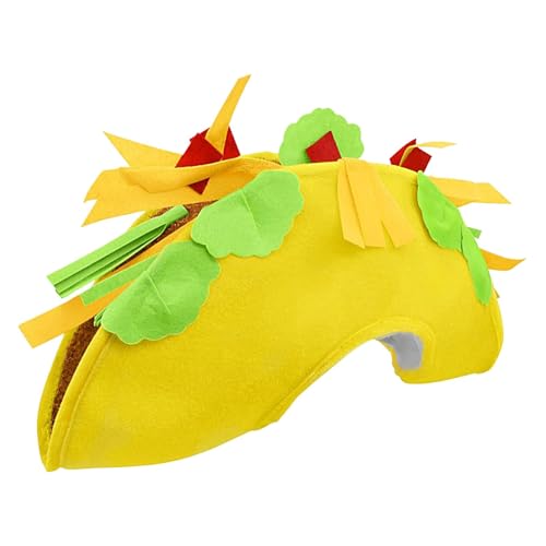 Muuzebsy Essensmütze, Pommes Frites, Fast-Food-Hut, Kopfbedeckung, mexikanische Taco-Kopfbedeckung für Kinder, lustige Thanksgiving-Requisiten von Muuzebsy
