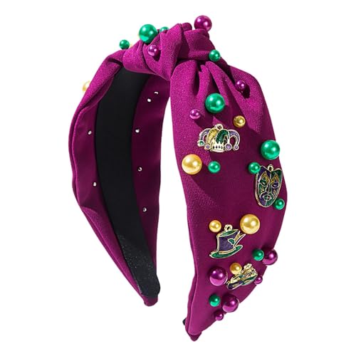 Muuzebsy Fasching-Haarschmuck – breite Damen-Stirnbänder – modisch – Strass Karneval mit Schmucksteinen besetztes Stirnband in verschiedenen Farben für Muttertag, Valentinstag Muuzebsy Fasching-Haarschmuck – breite Damen-Stirnbänder – modisch – Strass Karneval mit Schmucksteinen besetztes Stirnband in verschiedenen Farben für Muttertag, Valentinstag von Muuzebsy