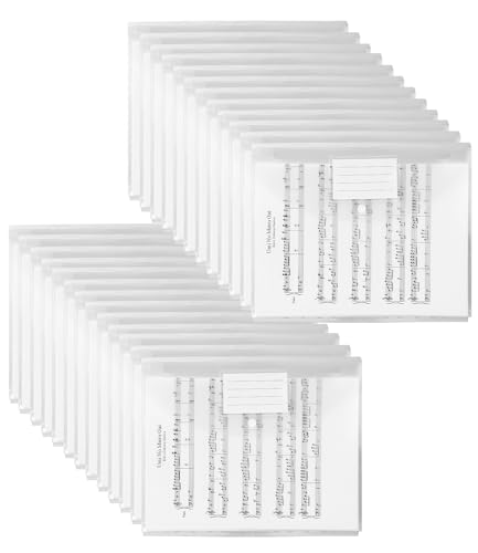 Muxiao Dokumententasche A4 25 Stück,A4 Transparent Dokumentenmappe,Dokumentenmappe mit 11 Lochrand und Etikettentasche für Organisation von Dokumenten,Unterlagen,Belegen,Hausaufgaben,Schulbüro von Muxiao