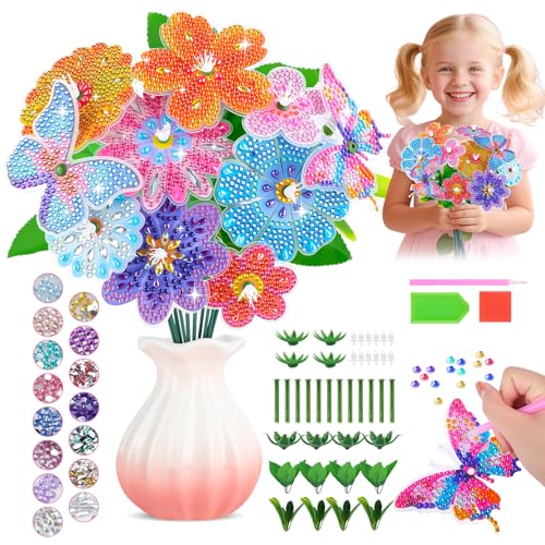 Muyohix 10 Stück Diamond Painting Schmetterling und Blumen, Diamond Painting Kinder und Erwachsene, Draußen und Drinnen Deko, Gartendekoration für Gärten, Balkon, Fensterbank, Kreativ Geschenke Muyohix 10 Stück Diamond Painting Schmetterling und Blumen, Diamond Painting Kinder und Erwachsene, Draußen und Drinnen Deko, Gartendekoration für Gärten, Balkon, Fensterbank, Kreativ Geschenke von Muyohix