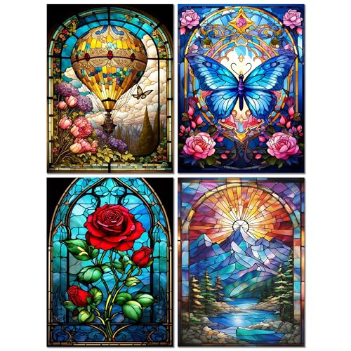 Muzagroo Art DIY Diamond Painting Kit Geeignet für Erwachsene 5D Diamant Kunst Kit Anfängerfreundlich Diamond Painting Rose Diamond Crafts 4 Stück Wandkunst Geeignet für Wohnzimmer und Schlafzimmer Muzagroo Art DIY Diamond Painting Kit Geeignet für Erwachsene 5D Diamant Kunst Kit Anfängerfreundlich Diamond Painting Rose Diamond Crafts 4 Stück Wandkunst Geeignet für Wohnzimmer und Schlafzimmer von Muzagroo Art