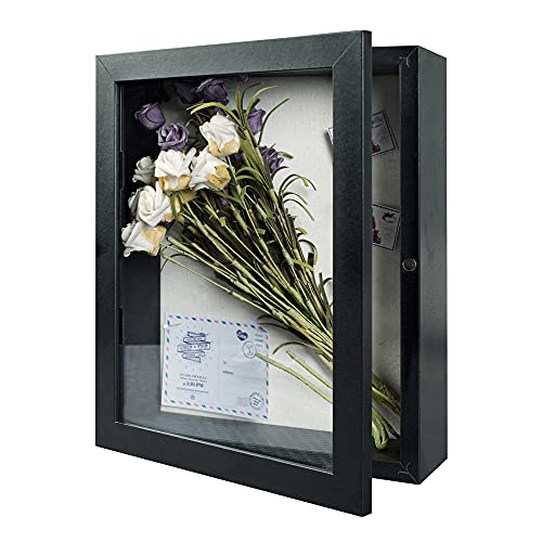 Muzilife 3D Holz Bilderrahmen mit Öffnung zum Befüllen 28x35cm Objektrahmen mit Stecknadeln und Dübel für DIY Display Shadow Box Ostern Geschenk für Familie Freunde Büro oder Muttertag Schwarz Muzilife 3D Holz Bilderrahmen mit Öffnung zum Befüllen 28x35cm Objektrahmen mit Stecknadeln und Dübel für DIY Display Shadow Box Ostern Geschenk für Familie Freunde Büro oder Muttertag Schwarz von Muzilife