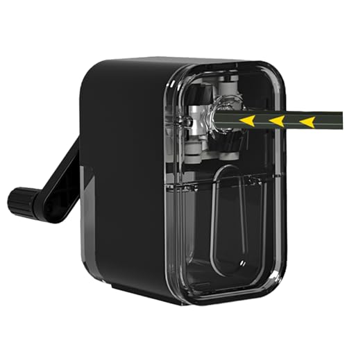 Muzrunq Bleistiftspitzer Selbstfutter und einstellbares manuelles Bleistiftspitzer, professionelles handgesiedeltes Stiftwerkzeug für Holzkohle/Kunst/Zeichnen/Skizzieren/farbiger Stift von Muzrunq