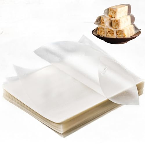 Essbares Reispapier 1000pcs 2.6x3.2in transparent weißer Reispapierverpackungen für hausgemachte/kommerzielle Süßigkeiten, Schokolade, Tanghulu von Muzrunq