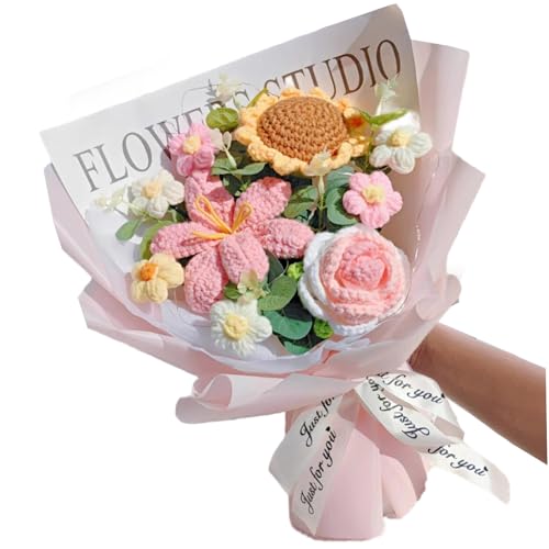 Häkelblumenstrauß, lebensechte Rose Häkelblumen weiche gestrickte Blumen für Muttertag Valentinstag Geburtstag Home Decor Geschenke Bouquet Bouquet von Häkelblumenstrauß, lebensechte Rose Häkelblumen weiche gestrickte Blumen für Muttertag Valentinstag Geburtstag Home Decor Geschenke Bouquet Bouquet von von Muzrunq