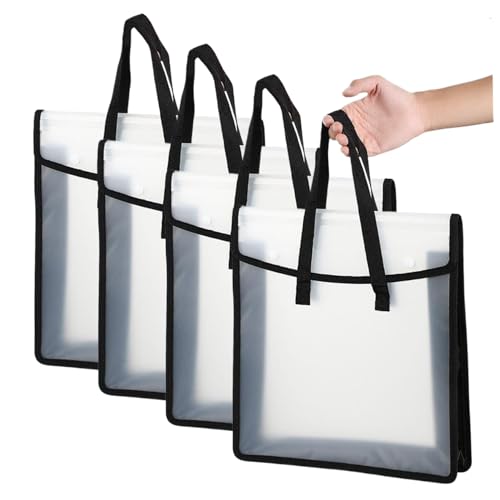 Scrapbook Paper Organizer, 4PCS Erweiterbar 12x12 Papierspeicher mit Taste und Handle, wichtiger Dokumentorganisator zum Halten von Scrapbook, Cardstock von Muzrunq