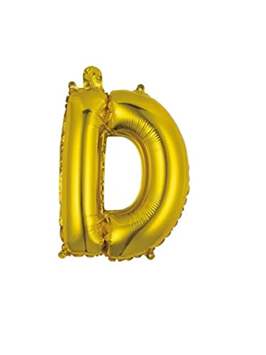 Mv tech Folienballon Helium, 41 cm, Gold, Buchstabe D, wie abgebildet von Mv tech