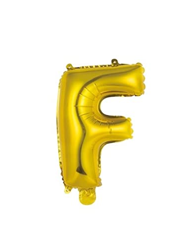 Mv tech Folienballon Helium, 41 cm, Gold, Buchstabe F, wie abgebildet von Mv tech