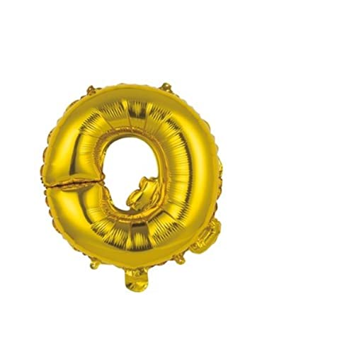 Mv tech Folienballon Helium, 41 cm, Gold, Buchstabe Q, wie abgebildet von Mv tech