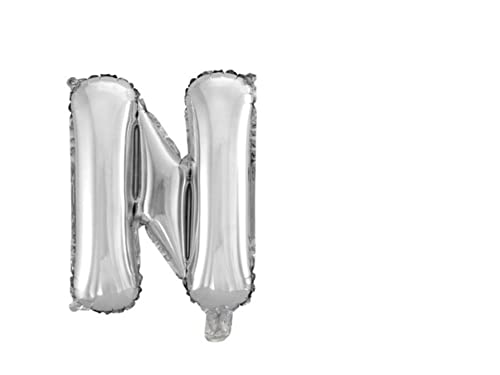 Mv tech Folienballon Helium, 41 cm, Silber, Buchstabe N, wie abgebildet von Mv tech