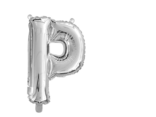 Mv tech Folienballon Helium, 41 cm, Silber, Buchstabe P, wie abgebildet von Mv tech