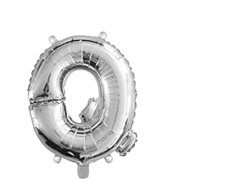 Mv tech Folienballon Helium, 41 cm, Silber, Buchstabe Q, wie abgebildet von Mv tech