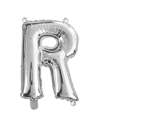 Mv tech Folienballon Helium, 41 cm, Silber, Buchstabe R, wie abgebildet von Mv tech