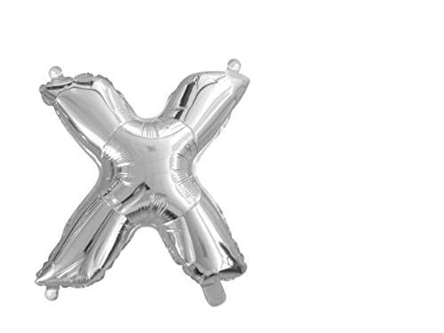 Mv tech Folienballon Helium, 41 cm, Silber, Buchstabe X, wie abgebildet von Mv tech
