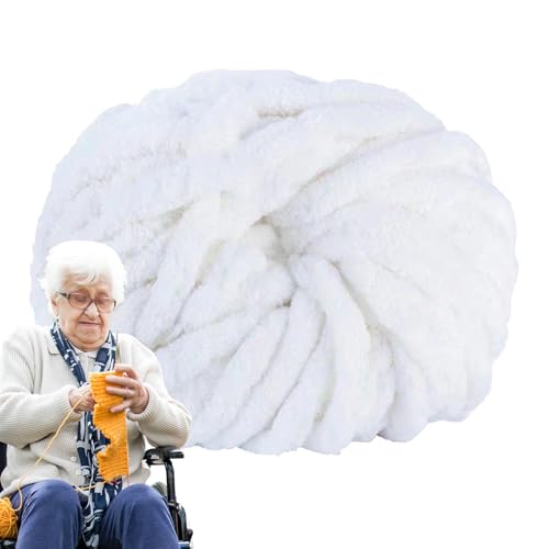 Chenille-Garn, 2,5 m, weiches Chenille-Garn, zum Weben, Basteln, Häkeln, Zubehör für Schals, Babykleidung, Wurfkissen, Korb, Haustierbett, Decke von Mwkbbn
