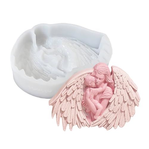 Silikon-Kerzenformen | Gipsseifenform | Engel-Zementornamente, Epoxidharz-Formen, Kunsthandwerkswerkzeuge für Zuhause, Hochzeit, Tischdekoration von Mwkbbn
