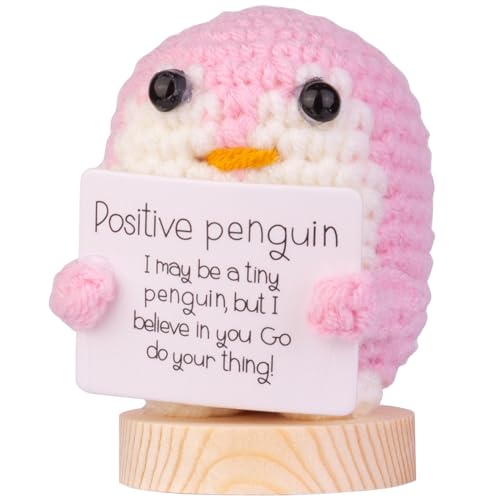 Mwmoeen Lustiger Positiver Pinguin, Positive Kartoffel Pocket Hug Geschenke Beste Freundin Geschenke für Freundin Kleine Geschenke für Frauen von Mwmoeen
