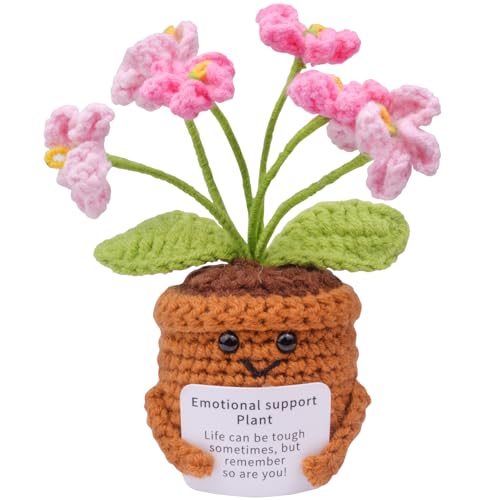 Mwmoeen Pocket Hug Positive Blume, Lustige Positive Strickwolle Sonnenblume Motivationsgeschenke Geschenke für Freundin Kollegen und Famili(P5) von Mwmoeen